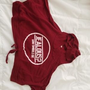 Maroon crop sweatshirt